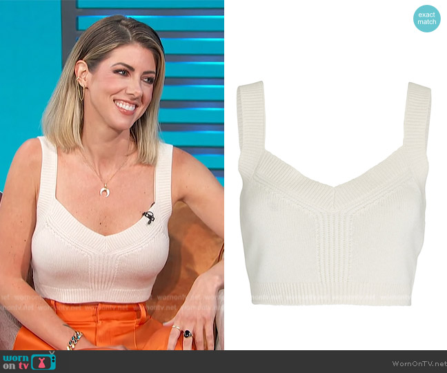 Intermix Sandi Wool-Cashmere Crop Top worn by Kelly Rizzo on Access Hollywood