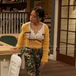 Ivy’s yellow sweater and floral print pants on Ravens Home