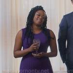 Izzy’s purple knit midi dress on The Lincoln Lawyer