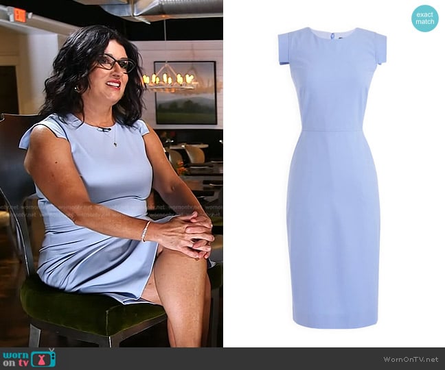 J. Crew Resume Dress in Orchid Blue worn by Denise Miller-Jonas on Today