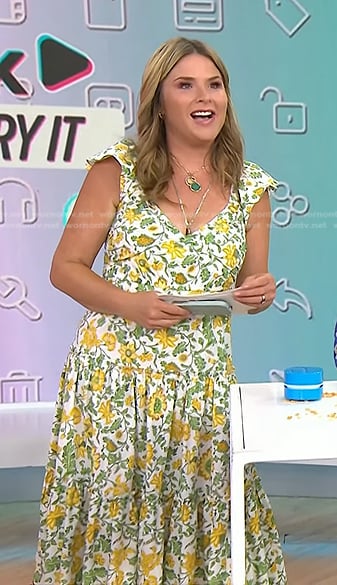 Jenna’s white floral ruffle dress on Today