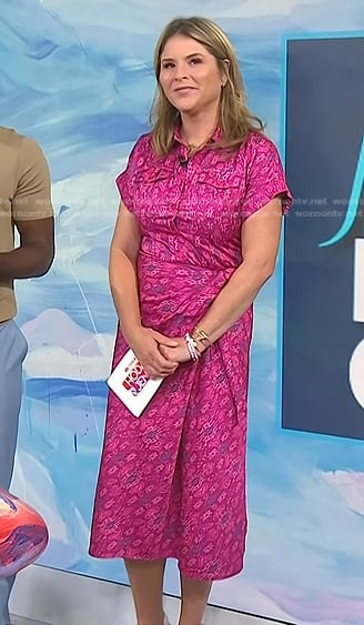 Jenna’s pink printed collar dress on Today