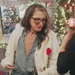 Jenna’s white heart cardigan on The Real Housewives of New York City