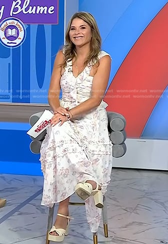 Jenna’s white floral ruffle dress on Today