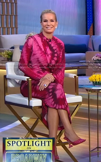 Jennifer's pink draped tie dye dress on Good Morning America