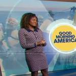 Janai’s geometric print polo dress on Good Morning America