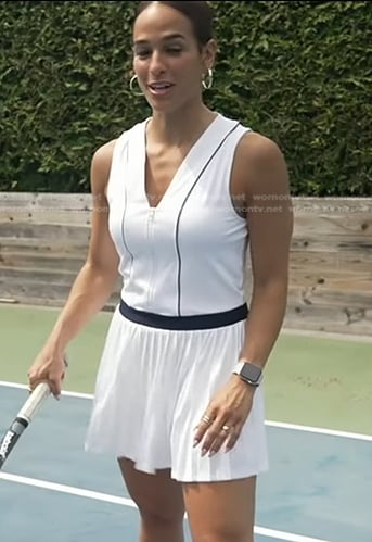 Jess Sims’s white tennis dress on Good Morning America