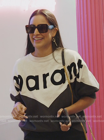 Jessel's Marant printed sweatshirt on The Real Housewives of New York City