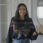 Jessica Alba’s black butterfly sweater on Good Morning America