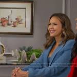 Jessica Alba’s denim blazer and pants on Good Morning America