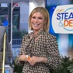 Jill’s beige print tie neck dress on Today