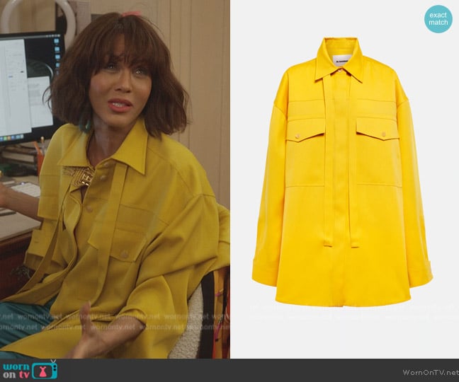 Jil Sander Wool gabardine shirt worn by Lisa Todd Wexley (Nicole Ari Parker) on And Just Like That