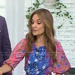 Joy Bauer’s blue and pink floral dress on Today