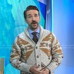 Joe Fryer’s print shawl collar cardigan on Today