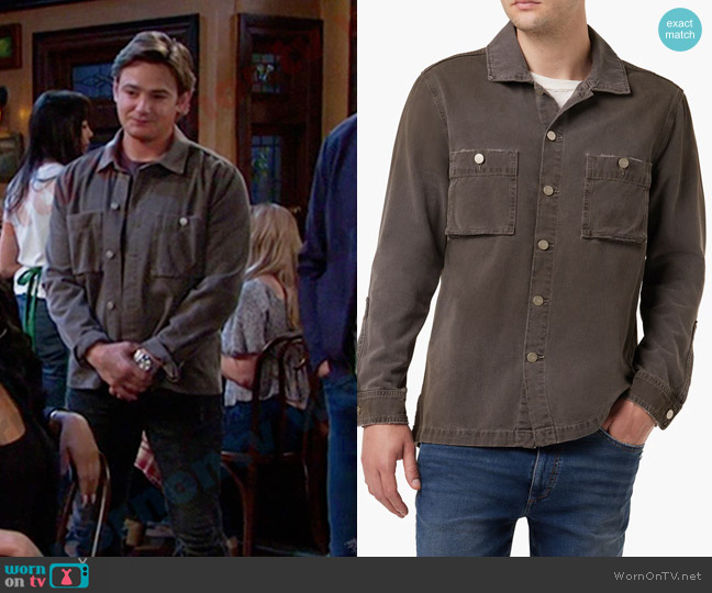 Joe's Wade Overshirt worn by Johnny DiMera (Carson Boatman) on Days of our Lives