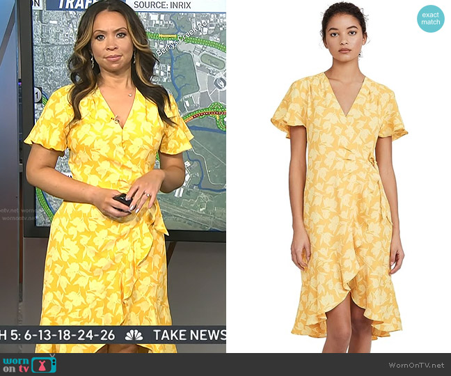 Joie Amelian Dress in Citrus worn by Adelle Caballero on Today