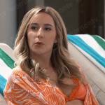 Josslyn’s orange bikini and swim cover up on General Hospital