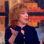 Joy’s navy keyhole cardigan on The View