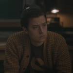 Jughead’s mustard knit cardigan on Riverdale