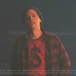 Jughead’s orange plaid flannel shirt on Riverdale