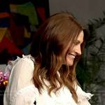 Julia Roberts’s white ruffle sheer top on Today