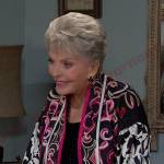 Julie’s black floral jacket on Days of our Lives