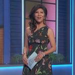 Julie’s black floral one shoulder dress on Big Brother