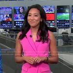 Kathy Park’s pink double breasted dress on Today