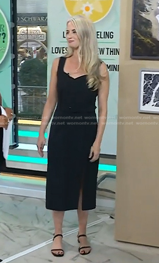 Katie Holdefehr’s black belted dress on Today