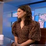 Katie Horwitch’s leopard print wrap dress on NBC News Daily