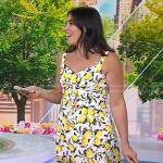 Katie Stilo’s white lemon print dress on Today