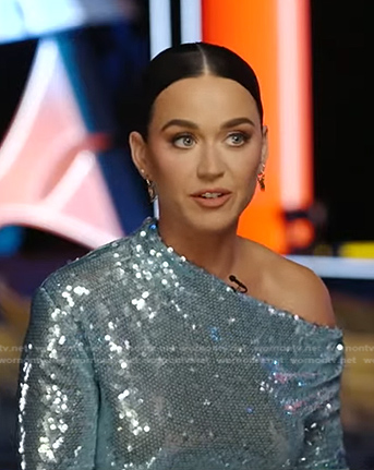 Katy Perry's sequin asymmetric dress on Good Morning America