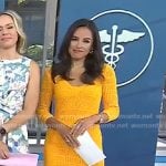 Kaylee’s orange pointelle knit dress on Today