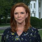 Kelly O’Donnell’s navy floral top and necklace on Today