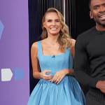 Keltie’s blue corset mini dress on E! News