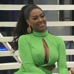 Kenya’s green cutout maxi dress on The Real Housewives of Atlanta