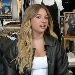 Kenzie Ziegler’s black bomber jacket on Access Hollywood