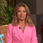 Kit’s pink twist front dress on Access Hollywood