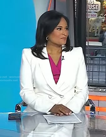 Kristen’s white double breasted blazer on Today