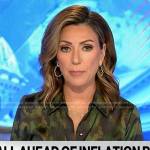 Kyra’s green camo print shirtdress on Good Morning America