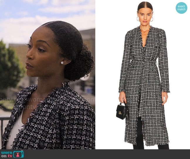 L'Agence Oakley Longline Double Breasted Cardigan worn by Andrea Freemann (Yaya DaCosta) on The Lincoln Lawyer