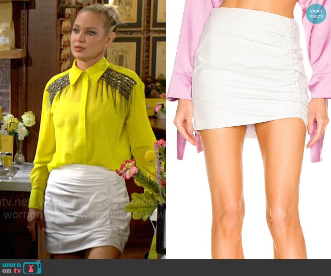 LaMarque Aricia Skirt worn by Sharon Newman (Sharon Case) on The Young and the Restless