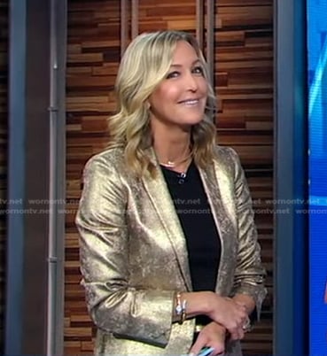 Lara’s metallic blazer on Good Morning America