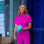 Lara’s fuchsia pink jumpsuit and studded sandals on Good Morning America