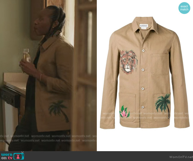 Loewe Safari Cotton Workwear Jacket worn by Dre (Miriam A Hyman) on The Chi