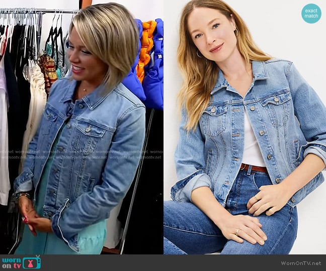 Loft Denim Trucker Jacket worn by Dylan Dreyer on Today