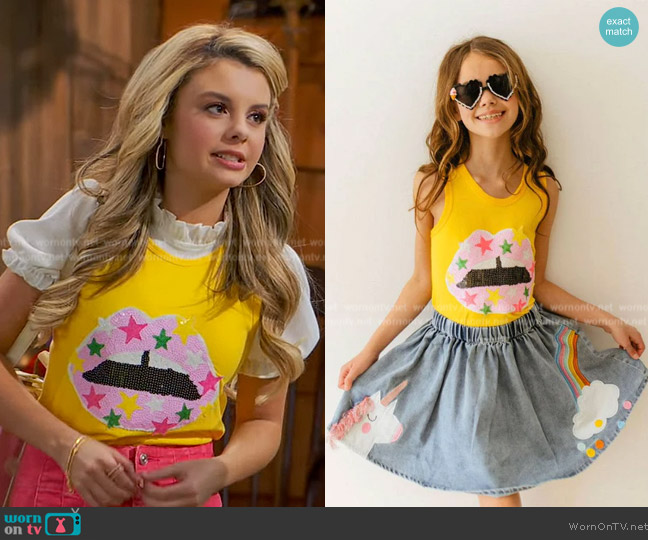 Urban Outfitters I Heart Me Myself & I Baby Tee worn by Destiny Baker (Mallory James Mahoney) on Bunkd