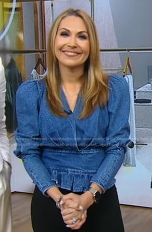 Lori's denim peplum top on Good Morning America