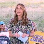 Lori’s floral print short sleeve dress on Good Morning America