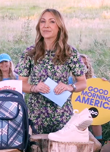 Lori’s floral print short sleeve dress on Good Morning America